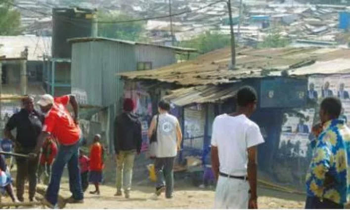 PBI volunteer accompanies social justice leader from the Mathare informal settlement, Nairobi